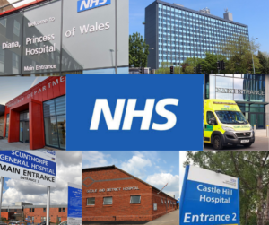 a montage of five hospitals